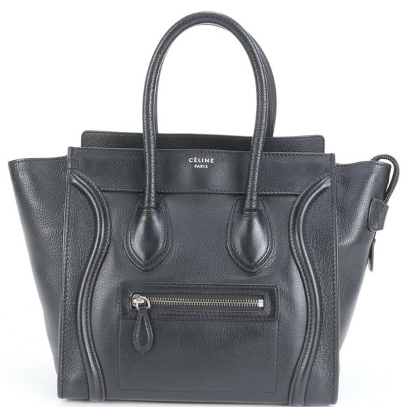 Celine Luggage Micro Shopper Leather Shoulder Bag/Handbag in Black for Women - Picture 1 of 10